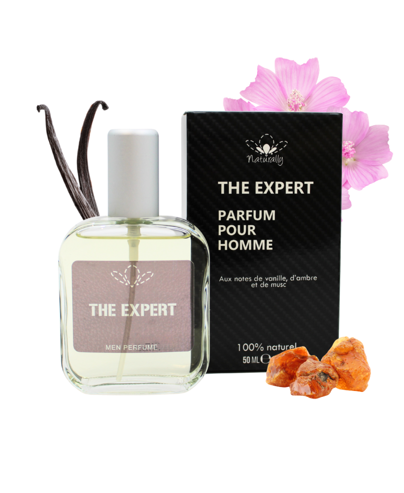 Parfum homme 100% naturel – Vanille, ambre  musc – 50 ml