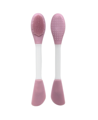 Spatule  brosse visage à double face rose