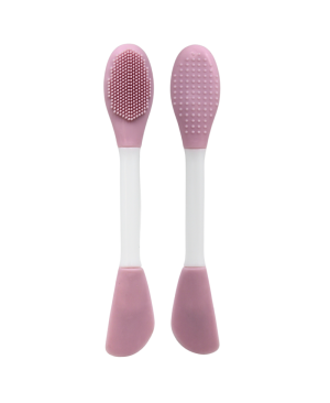 Spatule  brosse visage à double face rose