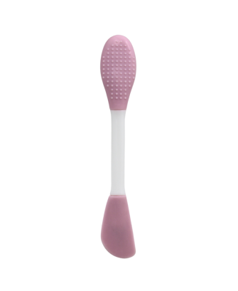 Spatule  brosse visage à double face rose