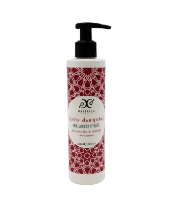 Après-shampoing brillance et vitalité enrichi en extrait de plantain 100% naturel 250ml