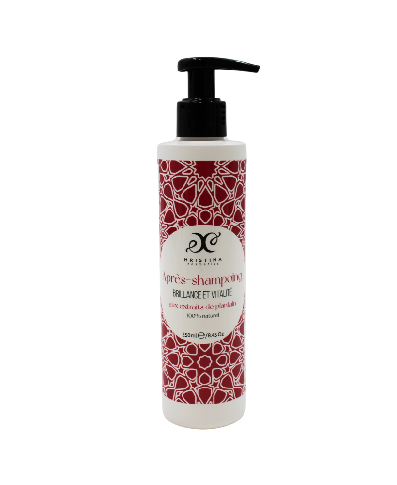 Après-shampoing brillance et vitalité enrichi en extrait de plantain 100% naturel 250ml