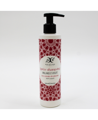 Après-shampoing brillance et vitalité enrichi en extrait de plantain 100% naturel 250ml