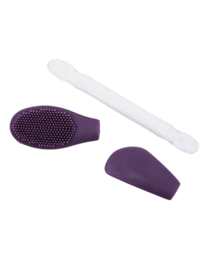 Spatule  brosse visage à double face violette