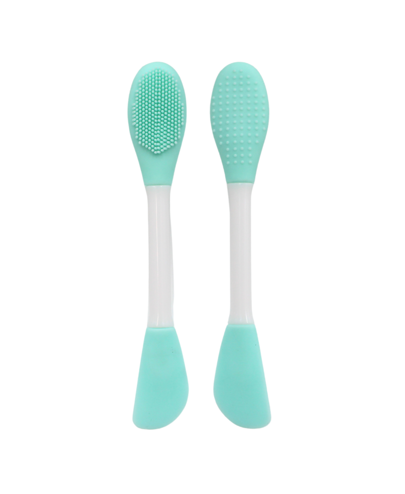 Spatule  brosse visage à double face bleue