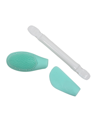 Spatule  brosse visage à double face bleue