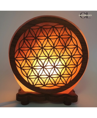 Lampe de sel d'Himalaya Fleur de vie 5KG
