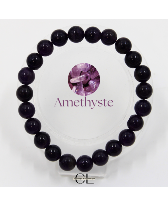 Bracelet en pierres naturelles Améthyste AA 8-9mm