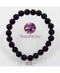 Bracelet en pierres naturelles Améthyste AA 8-9mm