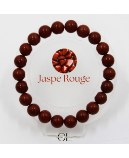 Bracelet en pierres naturelles Jaspe Rouge A 8-9mm