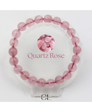 Bracelet en pierres naturelles Quartz Rose A 8mm