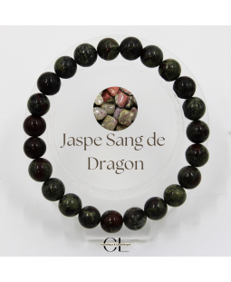 Bracelet en pierres naturelles Jaspe Sang de Dragon A 8-9mm