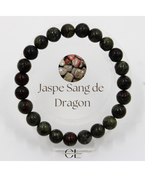 Bracelet en pierres naturelles Jaspe Sang de Dragon A 8-9mm
