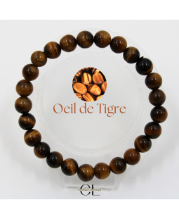 Bracelet en pierres naturelles Œil de Tigre A 8mm
