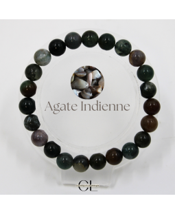 Bracelet en pierre naturelle Agate Indienne AB 8mm