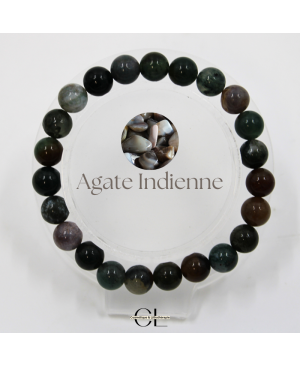 Bracelet en pierre naturelle Agate Indienne AB 8mm