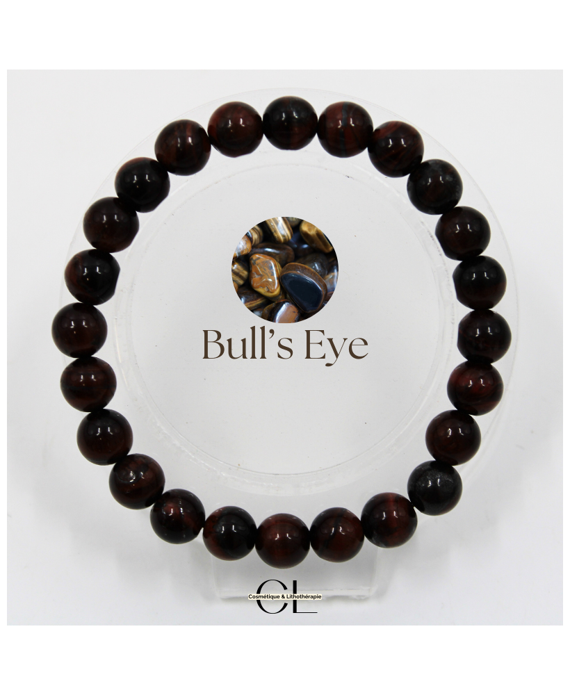 Bracelet en pierres naturelles Oeil de Taureau A 8mm