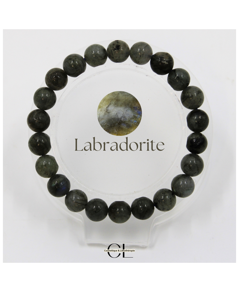 Bracelet en pierre naturelle Labradorite AB 8-9mm