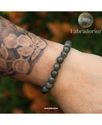 Bracelet en pierre naturelle Labradorite AB 8-9mm