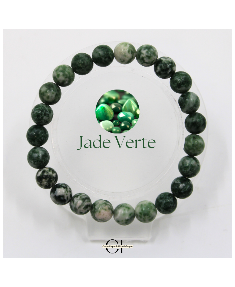 Bracelet en pierres naturelles Jade Verte AB 8mm
