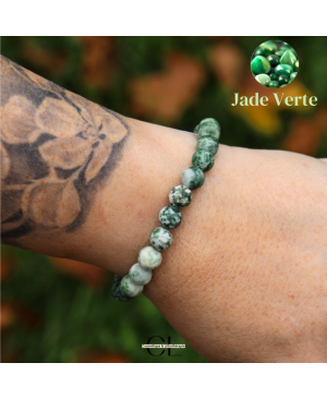 Bracelet en pierres naturelles Jade Verte AB 8mm