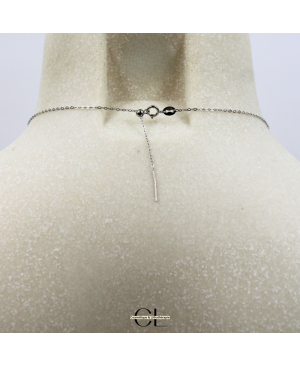 Collier en argent 925  avec pierre Labradorite A Boule 12mm