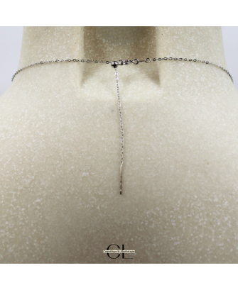 Collier en argent 925 avec pierre Oeil de Tigre AA boule 12mm
