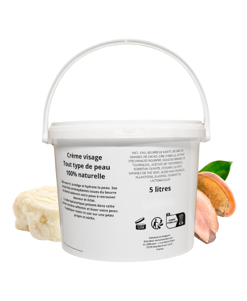 Crème visage tous types de peau - gros contenant 5 LITRES