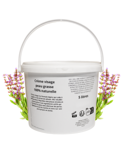 Crème visage peau grasse - gros contenant 5 LITRES