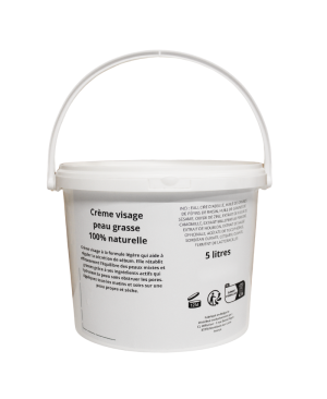 Crème visage peau grasse - gros contenant 5 LITRES