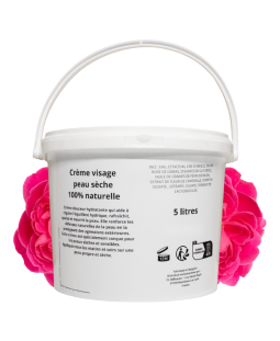 Crème visage peau sèche - gros contenant 5 LITRES