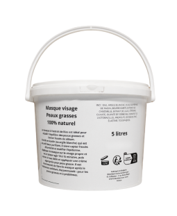 Masque visage peau grasse - gros contenant 5 LITRES