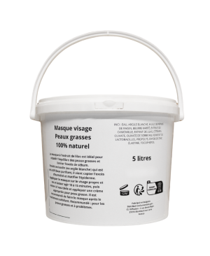 Masque visage peau grasse - gros contenant 5 LITRES