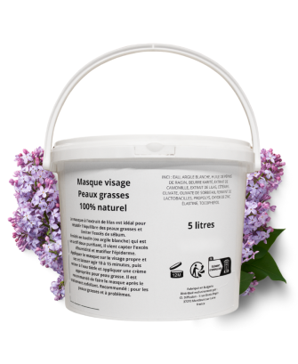 Masque visage peau grasse - gros contenant 5 LITRES