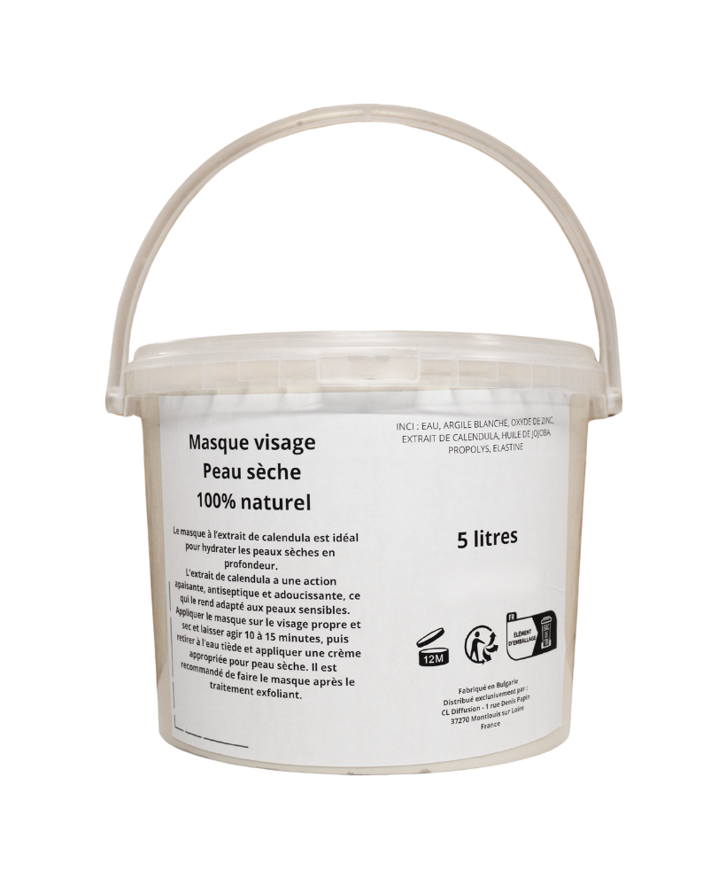 Masque visage peau sèche - gros contenant 5 LITRES