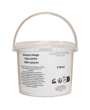 Masque visage peau sèche - gros contenant 5 LITRES