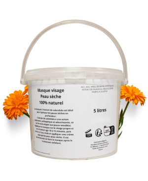 Masque visage peau sèche - gros contenant 5 LITRES