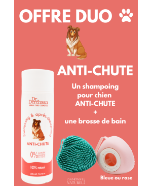Shampoing pour chien 200ml  brosse de bain - OFFRE DUO - ANTI-CHUTE