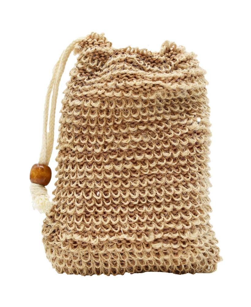 Sac à savon en sisal - Marron