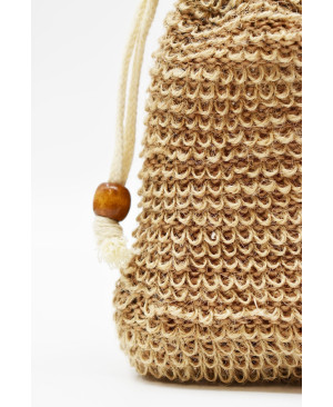 Sac à savon en sisal - Marron