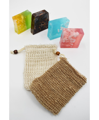 Sac à savon en sisal - Beige