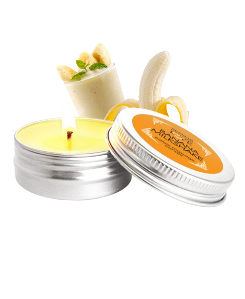 Mini Bougie de massage milkshake banane 100% naturelle 30ml
