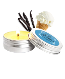 Mini Bougie de massage glace vanille 100% naturelle 30ml