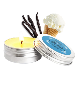 Mini Bougie de massage glace vanille 100% naturelle 30ml