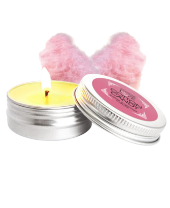 Mini Bougie de massage barbe à papa 100% naturelle 30 ml