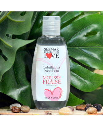Lubrifiant à base d'eau 100% naturel Mousse fraise 90 ml