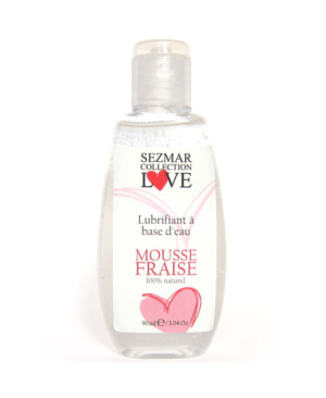 Lubrifiant à base d'eau 100% naturel Mousse fraise 90 ml