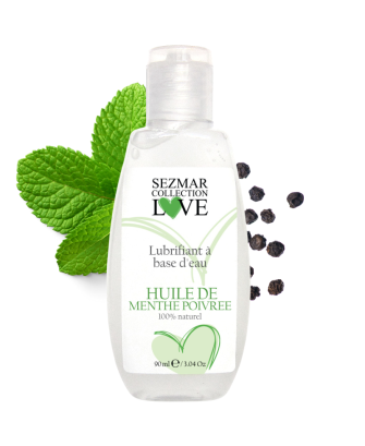 Lubrifiant à base d'eau 100% naturel Menthe poivrée 90 ml