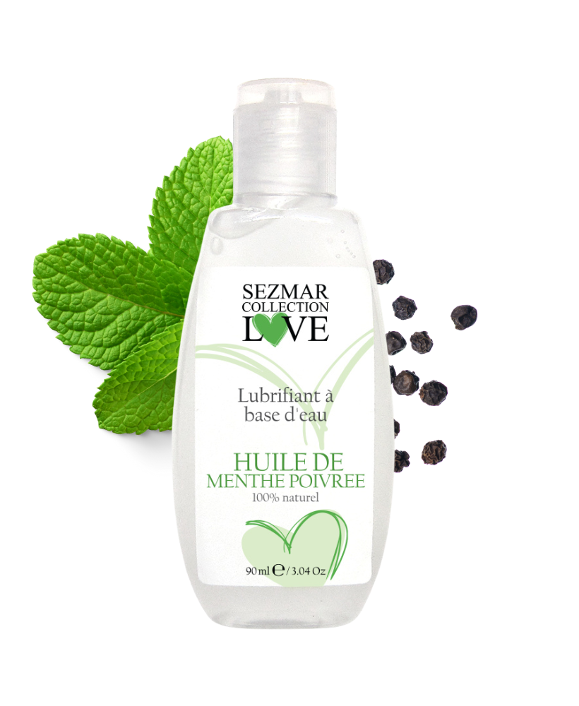 Lubrifiant à base d'eau 100% naturel Menthe poivrée 90 ml