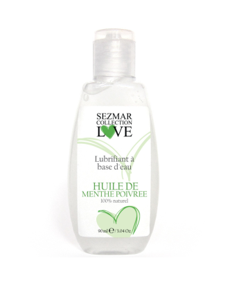 Lubrifiant à base d'eau 100% naturel Menthe poivrée 90 ml